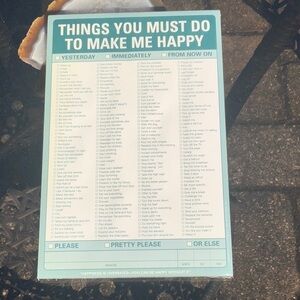 THINGS YOU MUST DO PAD, 60 SHEETS, New